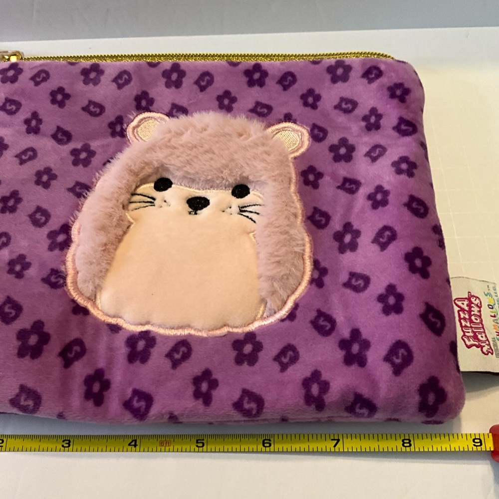 Squishmallows Purple Floral Kids Accessory Bag
